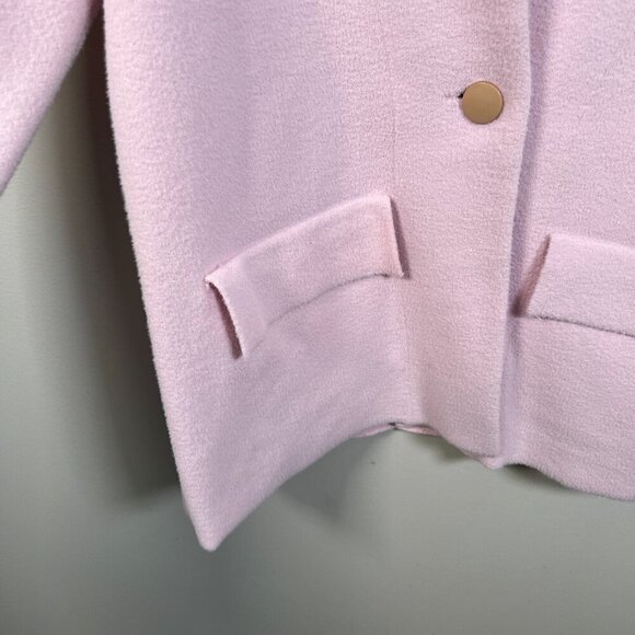 Anthropologie NVLT Knit Relaxed Blazer Jacket Size Small Pink Work Office Soft - Picture 7 of 12